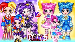 Хантрикс и Саджа Бойз превращаются в семью из Poppy Playtime  Лучшие бумажные куклы своими руками