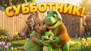 СУББОТНИК 🧹 Песенка про уборку | Динозаврик Тоша и его семья