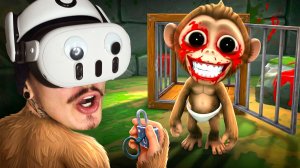 НЕПОСЛУШНАЯ ОБЕЗЬЯНА ВЫБРАЛАСЬ ИЗ КЛЕТКИ... (I Am Monkey VR)