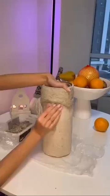 Необычная идея: ваза из упаковки для яиц (папье маше)