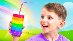 Сюрприз с волшебным соком — волосы становятся радужными!