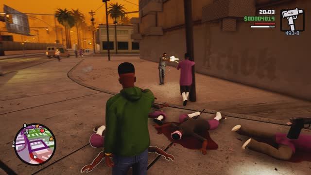 GTA San Andreas  Definitive Edition. Тяжёлый бой за третий район.