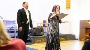 Александра Конева и Николай Дорожкин исполняют дуэт Кристины и Призрака. Орган — Игорь Гольденберг