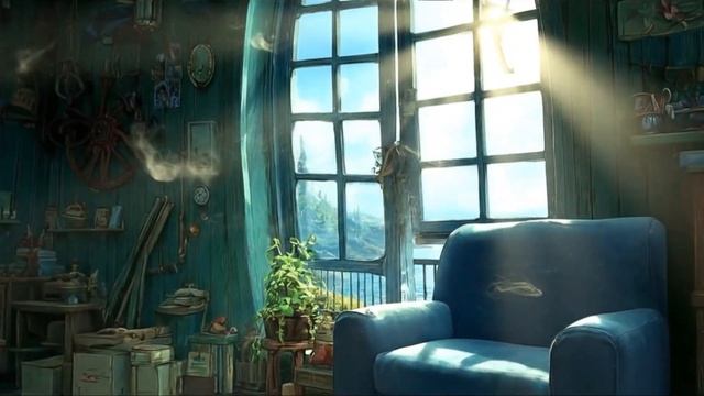 The Lighthouse Girl Life Alone With Her Faithful Cat 🌊 Cooking & Ocean Sounds   Ghibli Style ASMR