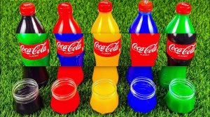 Мультики для детей. Колла в 5 разноцветных, ярких больших бутылочках. Мультики залипалки для малышей