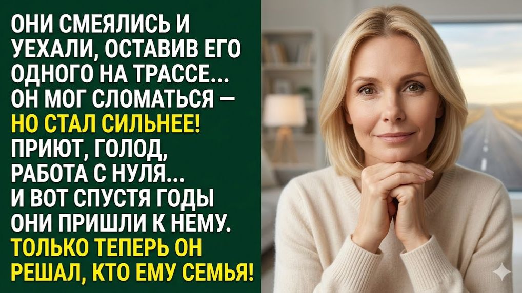 СЕМЬЯ ВЫКИНУЛА ЕГО НА ДОРОГЕ  ОН ВЕРНУЛСЯ СИЛЬНЕЕ ВСЕХ Слушать житейские истории. Слушать рассказ
