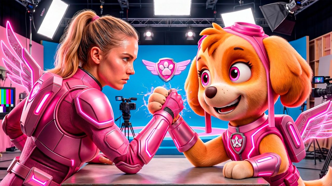 Матч по армрестлингу между Могучими Пупс и Лапой Патруля в РЕАЛЬНОЙ ЖИЗНИ 🎵