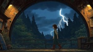 Living Alone in a Secret Treehouse   Rain ASMR & Forest Life   Ghibli Inspired Ambience