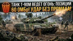 🍿 Танк Т-90М ведет огонь по позициям 60 ОМБр Украины