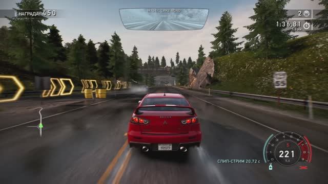 Сумасшедшая Гонка на Mitsubishi Lancer Evolution в игре Need For Speed Hot Pursuit Remastered