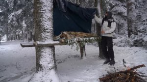 XAKAN _  -17 °C. Снежная буря. Экстремальный зимний бушкрафтинг