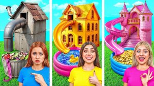 Домики Одного Цвета Челлендж # Бедная vs Богатая vs Ультра Богатая от Bubba DO Challenge