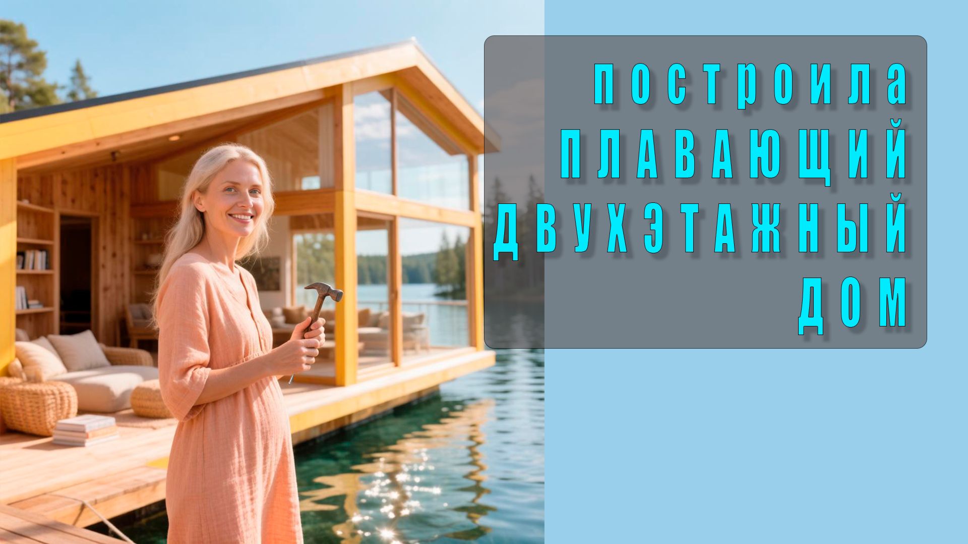 🤰 Беременная женщина построила ПЛАВАЮЩИЙ ДВУХЭТАЖНЫЙ ДОМ за 120 дней! 🏠