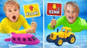 Научные эксперименты «Тонет или плавает» с Крисом и его друзьями