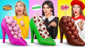 Кулинарный Челлендж# Уэнсдей Против Бабушки # Вкусные Кухонные Лайфхаки от Bubba DO Challenge