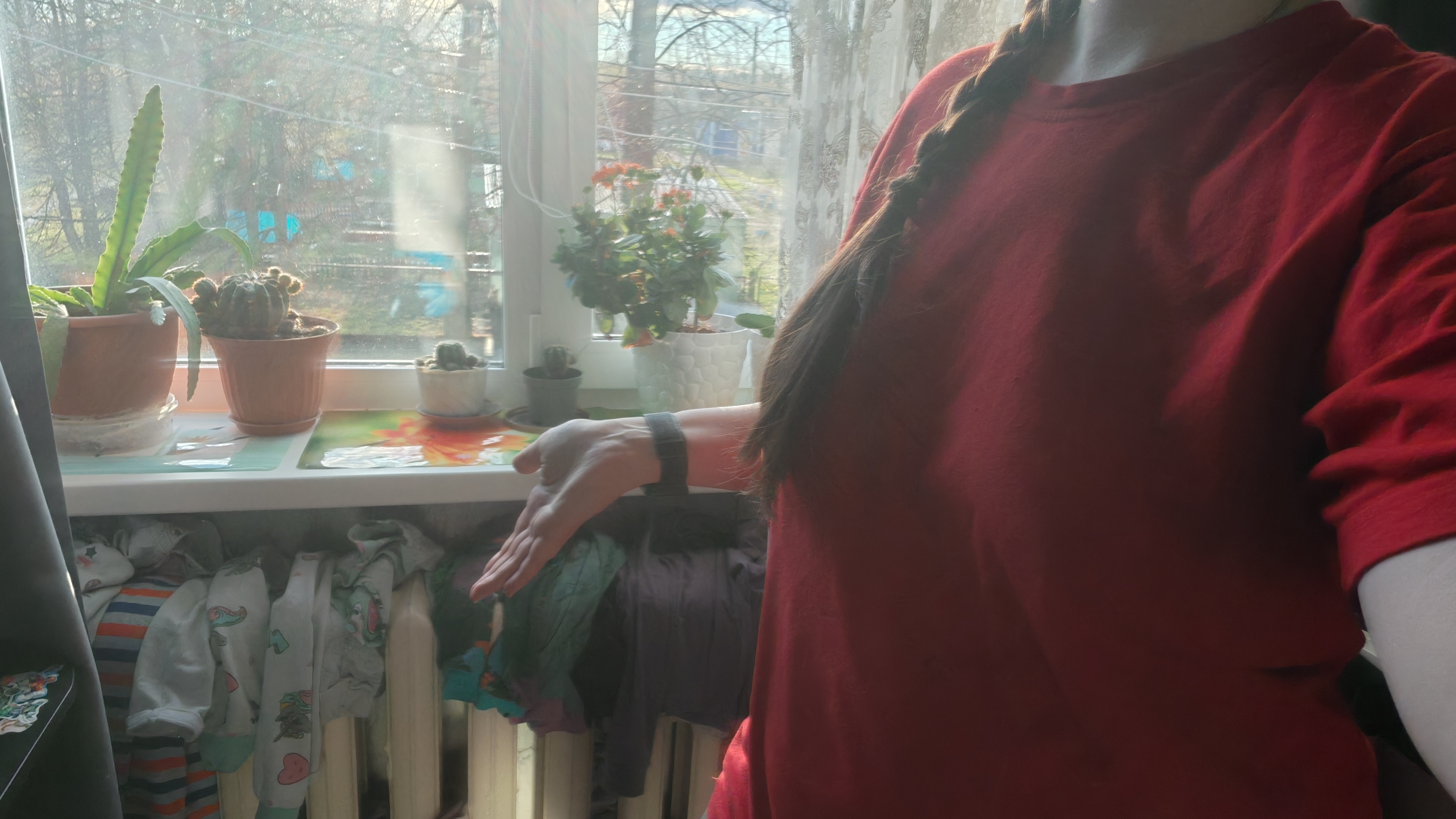 развесила стирку и счастлива в деревне