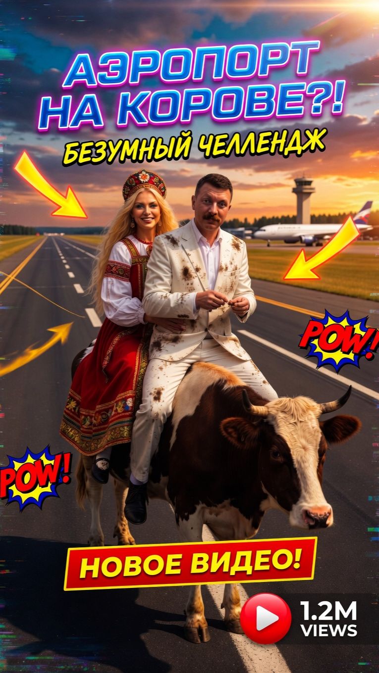 Нейросеть показала, как Василий Кузьмич летает на корове 😂