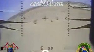 Кадры применения азавадскими боевиками радиокомандных FPV-дронов по технике «Африканского корпуса»