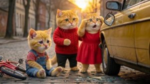 Рыжий котёнок теряется во время игры – маму-кошку похищают плохие парни 😱🐱