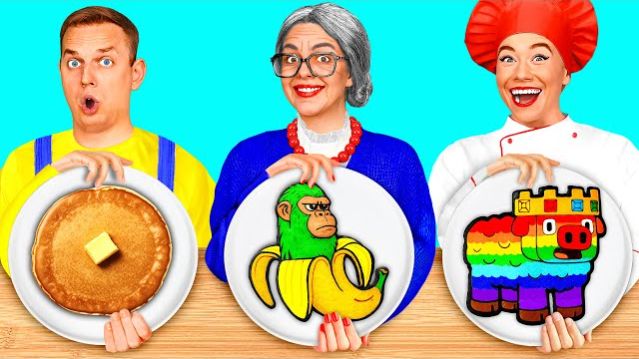 Кулинарный Челлендж Я против Бабушки  Веселые Идеи с Едой