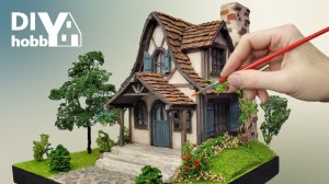 Домик из картона своими руками | Создание миниатюрного домика с садом