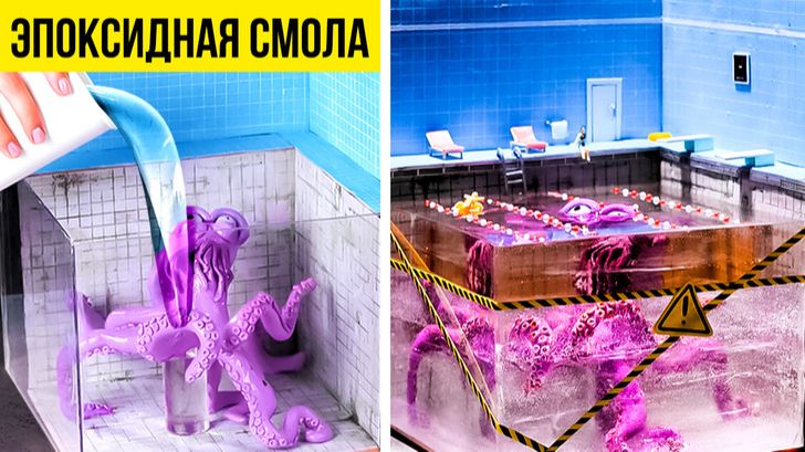 Гигантский жуткий крафт из эпоксидной смолы: миниатюра ужасов 