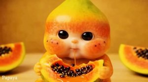 Милые или жуткие? Фруктовые детеныши, издающие звуки укусов и хруста. Невероятно приятные видео