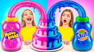 Розовое vs Синее Украшение Торта Челлендж # Съедобная Битва от Bubba DO Challenge