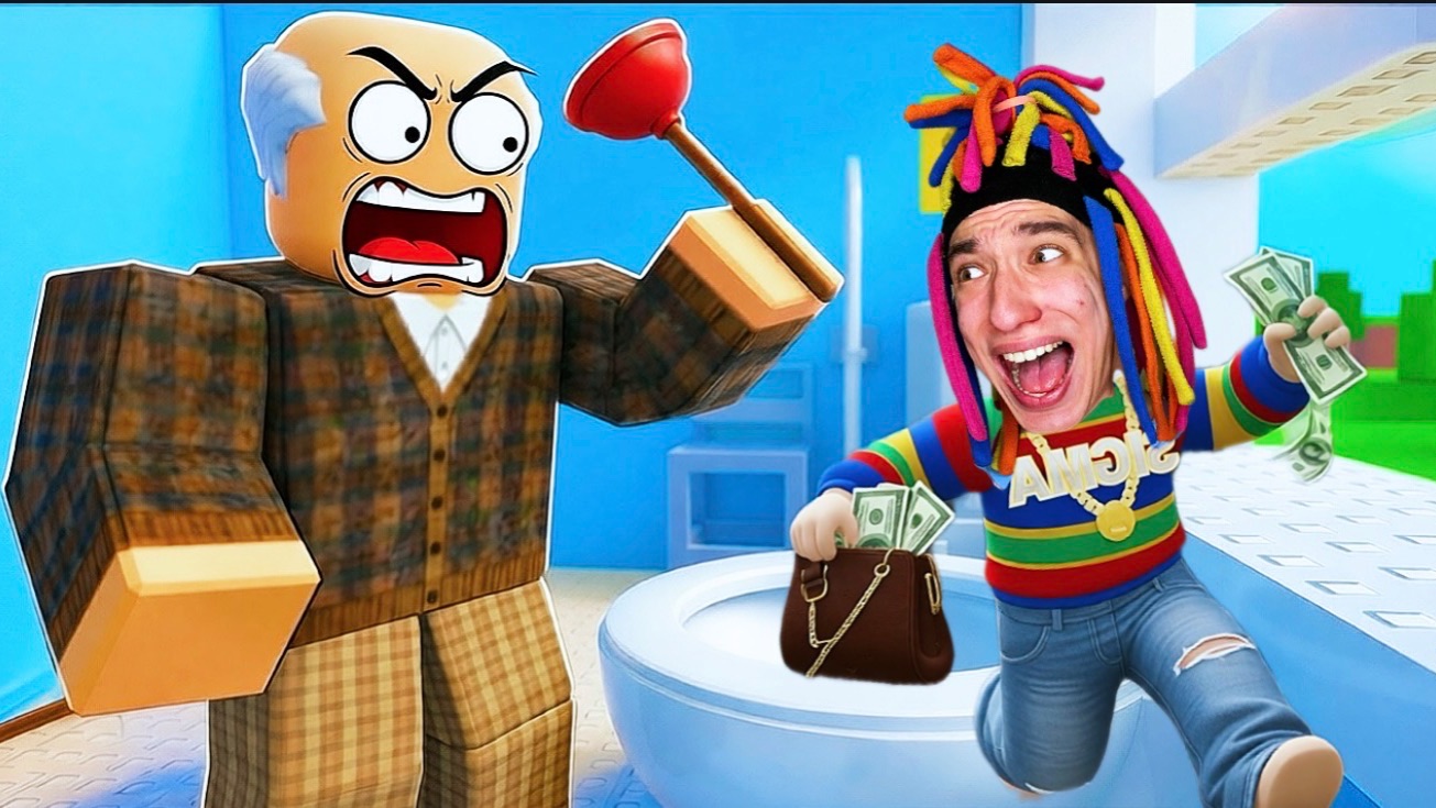 КИТАЙКА И ПОБЕГ ИЗ ДОМА ДЕДА В ROBLOX!