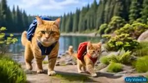 Мама кошка заботливая мать  и не бросит в беду