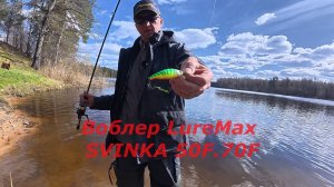 Ловля рыбы с воблером СВИНКА 70F Как Это работает? LureMax Svinka 70F-50F.