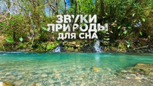 ЗВУКИ ПРИРОДЫ ДЛЯ СНА Журчание воды пение птиц ШУМ ГОРНОГО ВОДОПАДА у РЕКИ. 4К