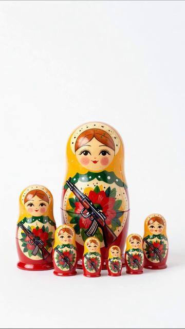 Матрёшка с оружием: невидимая угроза #печаль #осуждение