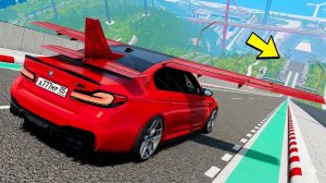 КАКАЯ МАШИНА ПРЫГНЕТ ДАЛЬШЕ С ОГРОМНОГО ТРАМПЛИНА В BEAM NG DRIVE!