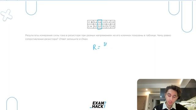 Результаты измерения силы тока в резисторе при разных напряжениях на его клеммах показаны - 25659