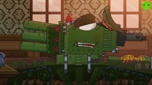 Landing of KV-44 in Japan. Repair of Soviet Karl-44 - Cartoons about tanks