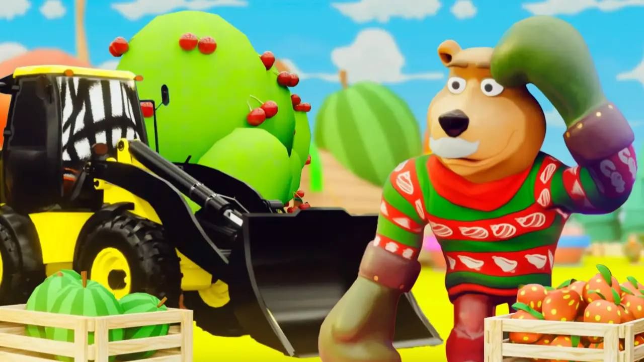Ягоды и фрукты для самых маленьких 🍒🍓🍊 Мультики для малышей🚜 Трактор едет в гараж
