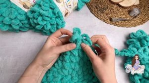 Идеально круглый коврик из Alize Puffy