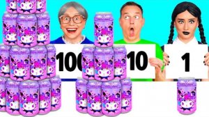 100 Слоев Еды Челлендж  Крутые Трюки с Едой