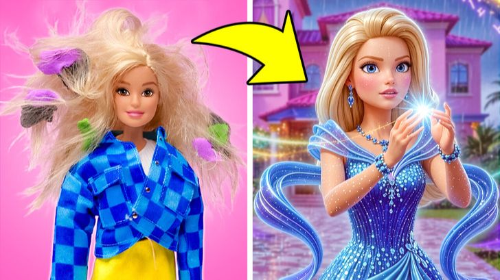 🧙Злое заклинание пошло не так! DIY преображение красоты для кукол
