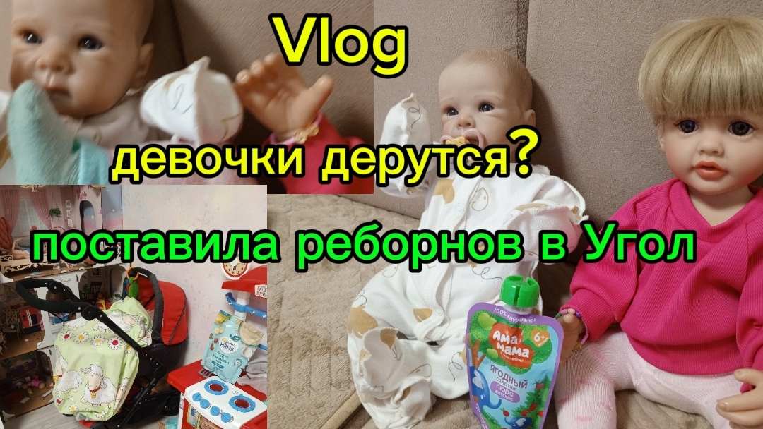 Vlog/реборны Ева и Алина подрались? поставила в реборнов угол?🫶