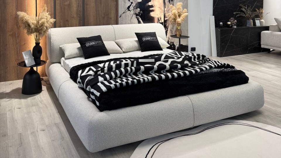 Кровать МОККА от фабрики дизайнерской мягкой мебели ДИВАНОФФ27 (собственное производство)