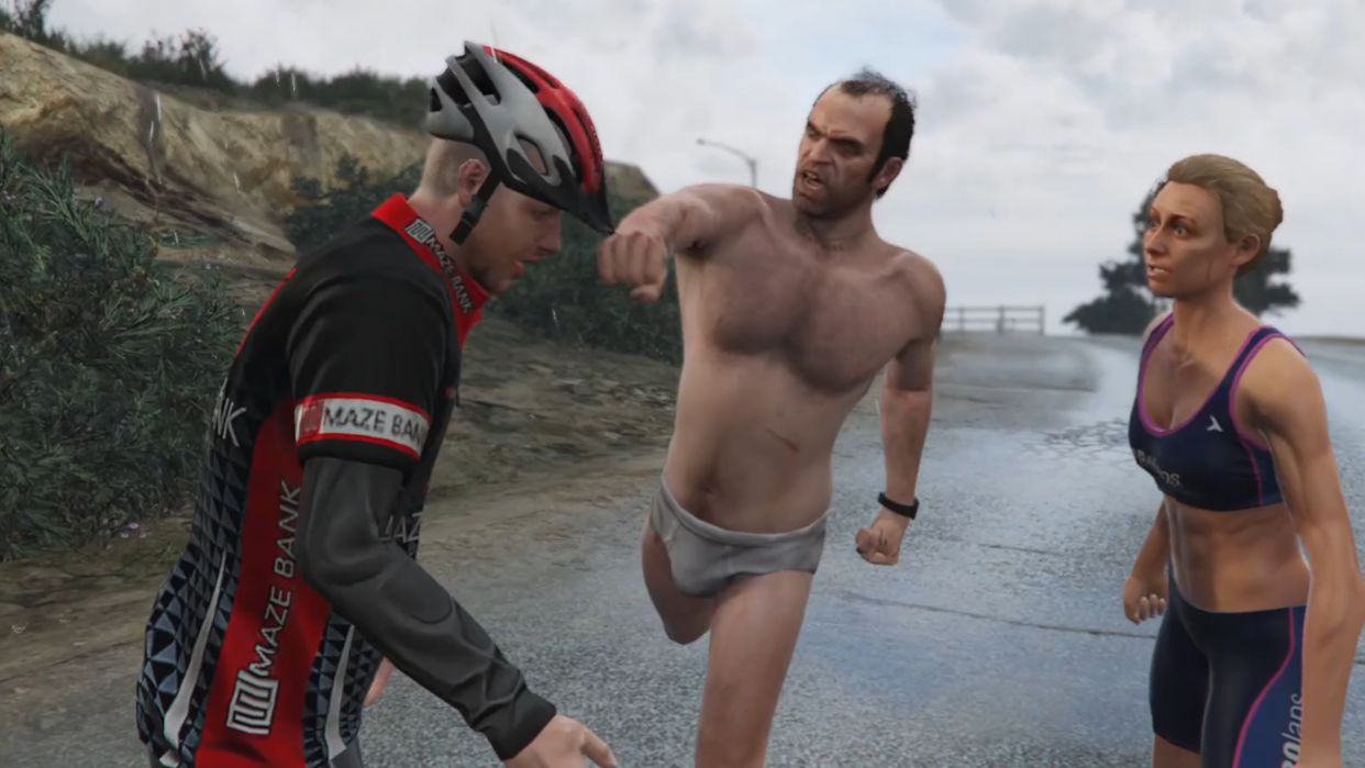 72. GTA 5 - бег от себя. Тревор