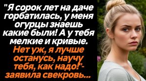 Жизненные истории/Я лучше останусь у вас и научу тебя как надо! - заявила свекровь