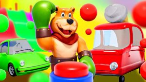 Изучаем цвета вместе с Веселым паровозиком🚂 Учим и играемся в шарики🎈Мультики для малышей