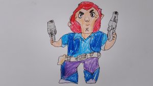 рисую кольта из бравл старса день 3