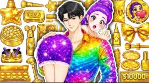 🎀Поделки из бумаги🎀Пара Rumi x Jinu Family Уход за кожей + макияж Glow Up 💄Коробка ДЛЯ слепых