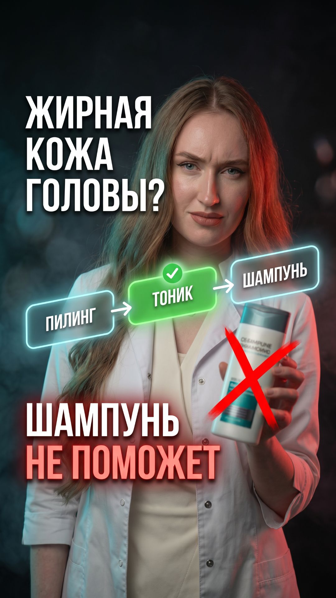 Хотите избавиться от жирной кожи головы? Я вас разочарую — шампунь не поможет 😬