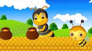 Пчелка ЖУ-ЖУ-ЖУ, мульт-песенка, видео для детей.