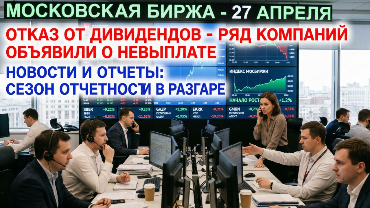 ⚡️27 апреля ► Начало роста? / Отказ от дивидендов / Новости и отчеты ► Что с акциями сегодня